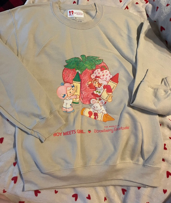 BOY MEETS GIRL® x Strawberry Shortcake BTS Sand Crew Sweatshirt