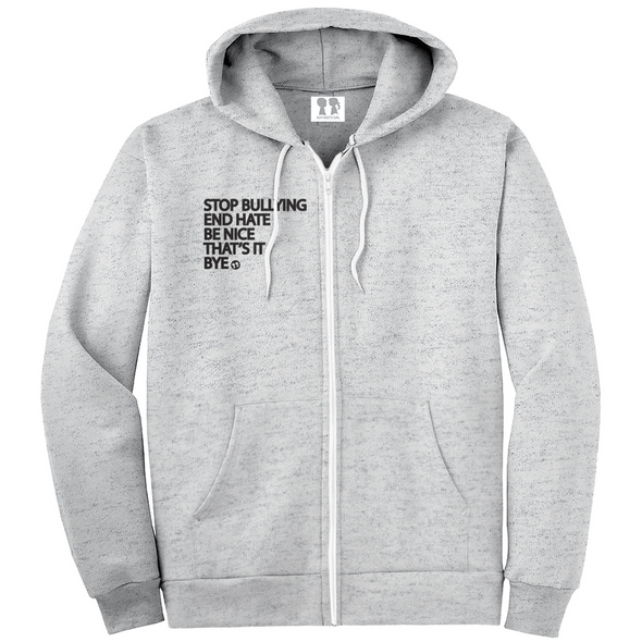 BOY MEETS GIRL® Stop Bullying, End Hate Heather Grey Unisex Hoodie