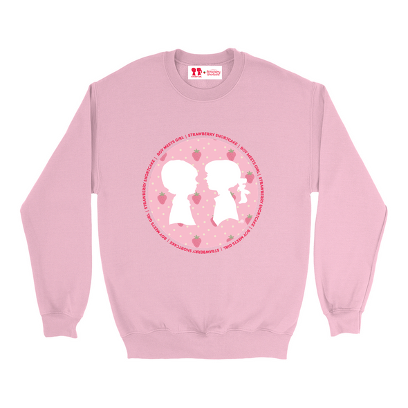 BOY MEETS GIRL® x Strawberry Shortcake BTS Pink Crew Sweatshirt